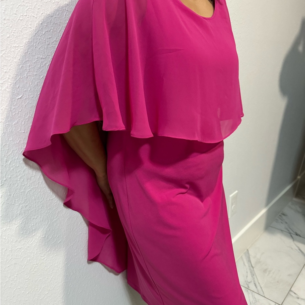Fuchsia Petite Mid-Length Dress